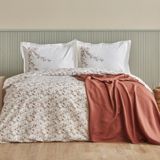 Karaca Home Mizu %100 Pamuk Çift Kişilik Nevresim Takımı + Pike Krem