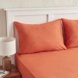 Karaca Home Motto Penye Tek Kişilik Fitted 100x200+30 cm Turuncu Çarşaf