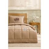 Karaca Home Motto Tek Kişilik Uyku Seti Bej Pamuk Polyester Malzeme 160 cm x 220 cm Modern Desen