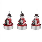 Karaca Home New Year Snowman 3'lü Yılbaşı Tealight Mum