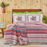 Karaca Home Olema Pembe Pamuk Çift Kişilik Pike Hediyeli Nevresim Takımı - 200 x 220 cm