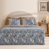 Karaca Home Olmira %100 Pamuk Çift Kişilik Nevresim Takımı Mavi - 200 x 220 cm