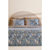 Karaca Home Olmira %100 Pamuk Çift Kişilik Nevresim Takımı Mavi - 200 x 220 cm