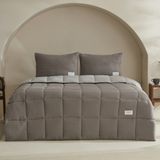 Karaca Home Relax Tek Kişilik Comfort Set Gri Microfiber Yorgan 155x215 cm Modern Desenli