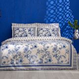 Karaca Home Rosario Pamuk Mavi 200 x 220 cm Çift Kişilik Nevresim Takımı