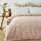 Karaca Home Scala Pudra Çift Kişilik Embosy Polyester Battaniye 200 x 220 cm Yıkanabilir Özellik