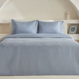 Karaca Home Sion %100 Pamuk Jakarlı Saten King Size Nevresim Takımı Mavi - 220 x 240 cm