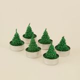 Karaca Home Tealight Çam Ağacı Şekilli 6'lı Mum - Yeşil - 6 Adet
