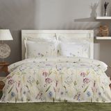 Karaca Home Tek Kişilik %100 Pamuk Sarı Çiçek Desenli Pike Takımı 3 Parça 160x220 cm