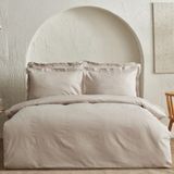 Karaca Home Uniq %100 Pamuk Saten Çift Kişilik Nevresim Takımı Bej - Taş - 200 x 220 cm