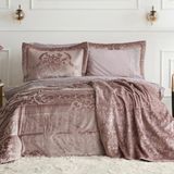 Karaca Home Valeria Queen 8 Parça Çeyiz Seti Gül Kurusu - 200 x 220 cm