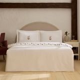 Karaca Home Veneto %100 Pamuk Nakışlı Çift Kişilik Nevresim Takımı Beyaz - 200 x 220 cm