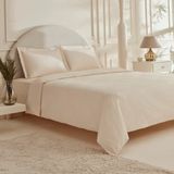 Karaca Home Vessa 120 Tel %100 Pamuk Saten Çift Kişilik Nevresim Takımı Çizgili Bej - 200 x 220 cm