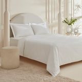 Karaca Home Vessa 120 Tel %100 Pamuk Saten Çift Kişilik Nevresim Takımı Çizgili Beyaz - 200 x 220 cm