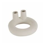 Karaca Home Vonda Beyaz 10x10x5 cm İkili Şamdan