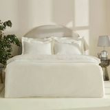 Karaca Home White Coll Rayas Nakışlı %100 Pamuk Çift Kişilik Nevresim Takımı Beyaz
