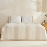 Karaca Home White Coll Rise%100 Pamuk Keten Çift Kişilik Pike Takımı Bej