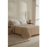 Karaca Home White Collection Delisa %100 Pamuk Keten Çift Kişilik Pike Takımı Krem
