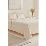 Karaca Home White Collection Felves %100 Pamuk Bej Çift Kişilik Nevresim Takımı