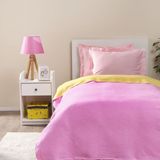 Karaca Home Young Candy Pembe-Sarı Double Face Tek Kişilik Battaniye - 150 x 200 cm