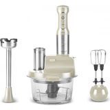 Karaca Inox Gövde Premium 2000W Turbo 1,5 Lt Cam Hazneli, 4 Kanatlı Çelik Bıçak Mutfak Robotu & Blender - Krem