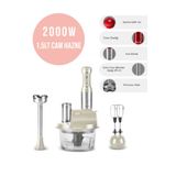 Karaca Inox Gövde Premium 2000w Turbo 1,5 Lt Cam Hazneli, 4 Kanatlı Çelik Bıçak Mutfak Robotu & Blender