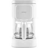 Karaca Just Coffee Aroma Matte White 2 In 1 Filtre Kahve ve Çay Demleme Makinesi 750 ml Cam Malzeme ile Beyaz
