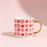 Karaca Kalp Detaylı Lovila Kupa 420 ml - Pembe