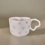 Karaca Kalp Detaylı Rosely Kupa 280 ml - Pembe