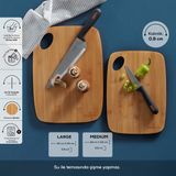 Karaca Karya Bambu Kesme Tahtası 2'li Set 28/33 cm Suya Dayanıklı Kullanım İçin Özel Tasarım