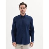 Karaca Lacivert %100 Pamuk Slim Oxford Gömlek - 3XL
