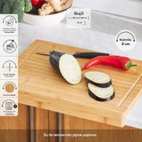 Karaca Lalin Bambu 40 CM Kahverengi Tezgah Üstü Kesme Tahtası