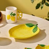 Karaca Lemon Limon Desenli Pasta Tabağı 24 cm - Sarı