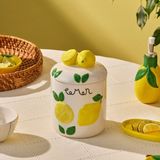 Karaca Lemon Limon Desenli Saklama Kabı 840 ml - Sarı
