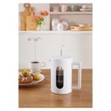 Karaca Leya Bitki Çayı ve Filtre Kahve Demliği French Press Beyaz 800 ml