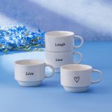 Karaca Lovely Laugh 4 Kişilik Espresso ve Kahve Fincan Takımı 100 ml