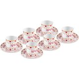 Karaca Lovemore 6 Kişilik Kahve Fincan Takımı 90 ml - Renkli