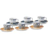 Karaca Madrid Renkli 90 ml 6 Kişilik Kahve Fincanı
