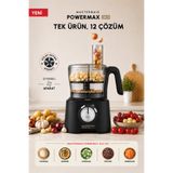 Karaca Mastermaid Power Max 12 in 1 Mutfak Robotu Siyah 2500W