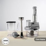 Karaca Mastermaid Prosteel 6 in 1 Uzun Blender Ayaklı 6 Bıçaklı Cam Mutfak Robotu 2500W Galaxy Grey