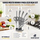Karaca Meister Bremen 9 Parça Çelik Bıçak Seti - Gümüş - 9 Parça Bıçak Seti