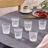 Karaca Melodia 6'lı Cam Kahve Yanı Bardağı 100 Ml Şeffaf
