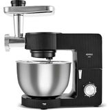 Karaca Multichef Ultra Stand Mixer With Meat Grinder/sausage/kibbeh Attachments Black 2000W 8l