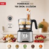 Karaca Narenciye Sıkacağı ve Kahve Öğütücülü 12’si 1 Arada Mutfak Robotu, 2500 W Güç, Hamur Karıştırma, Çırpma ve Sebze Soyma Özelliği + Tartı - Silver