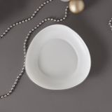 Karaca New Agata Opal Cam Çukur Tabak 20 cm Beyaz Renkli 1 Adet Şık Tasarım
