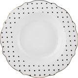 Karaca New Romantic Puantiyeli 24 cm Siyah Çukur Tabak