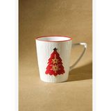 Karaca New Year Yılbaşı Ekose Pine Tree Kırmızı 550 ml Kupa