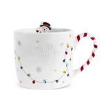 Karaca New Year Yılbaşı Flake Kupa 450 ml - Beyaz