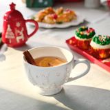 Karaca New Year Yılbaşı Snowy Beyaz 440 ml Çay Fincanı