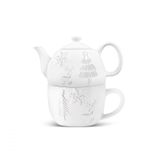 Karaca New Year Yılbaşı Snowy Demikli Kupa 400 ml Beyaz